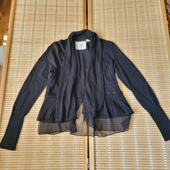 ANTHROPOLOGIE ANGEL OF THE NORTH Wool Blend Chiffon Cardigan - Picture 2 of 6